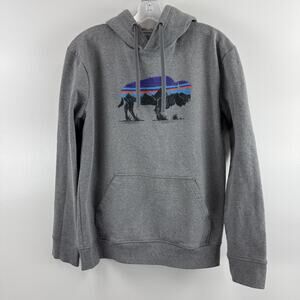 Patagonia Uprisal Hoodie Hoody Sweatshirt Men M Regular Fit Gray Buffalo Outdoor